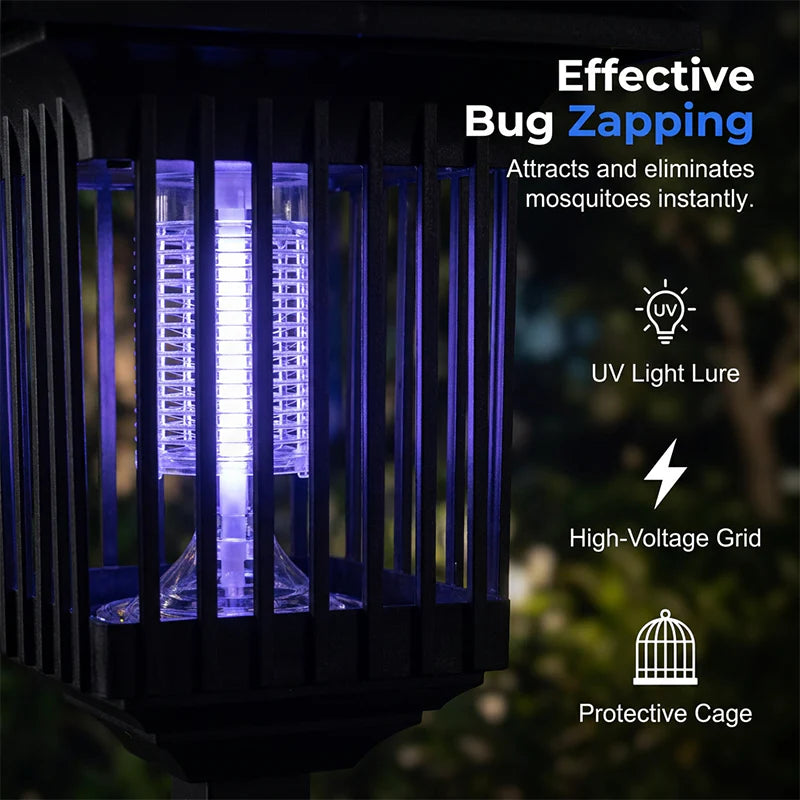 Solar Insektenvernichter Lampe mit UV-Licht für Garten und Terrasse