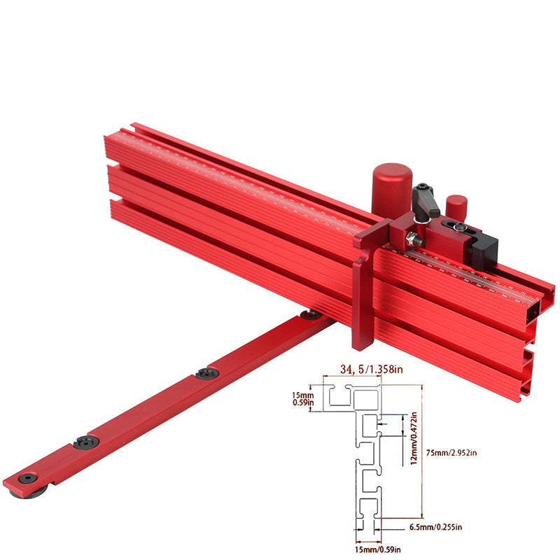 Aluminum Miter Stop with Protractor – Adjustable from 0° to 60°