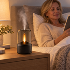 Aroma-Diffuser mit Kerzenlicht-Effekt und Luftbefeuchter