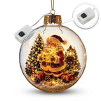Weihnachtsanhänger beleuchtet mit Miniaturszene