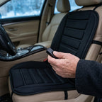 Car heated seat cushion, 12 V – heated back and seat, 2 heat settings, 97 x 48 cm