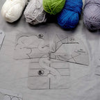 Quilting-Schablonen Set mit 11 Vorlagen für Freies Nähen