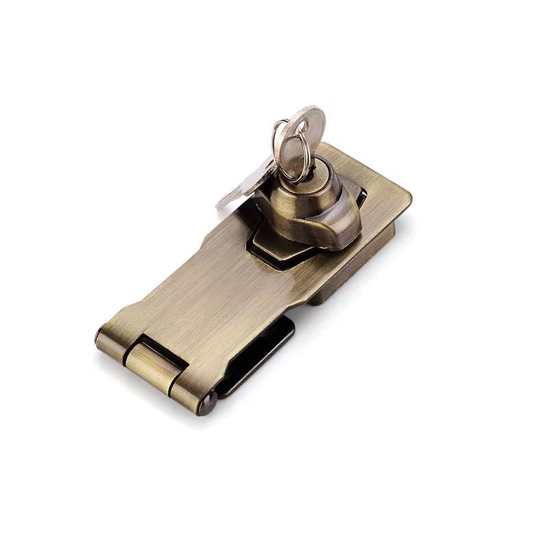 Door lock with hinge bolt and 2 keys