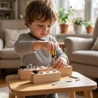 Wooden Screw Board for Children – 8 Different Fasteners