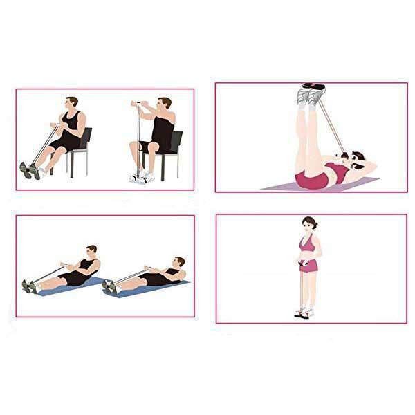 Widerstandsband Sit-Up Trainer mit Fußpedalen