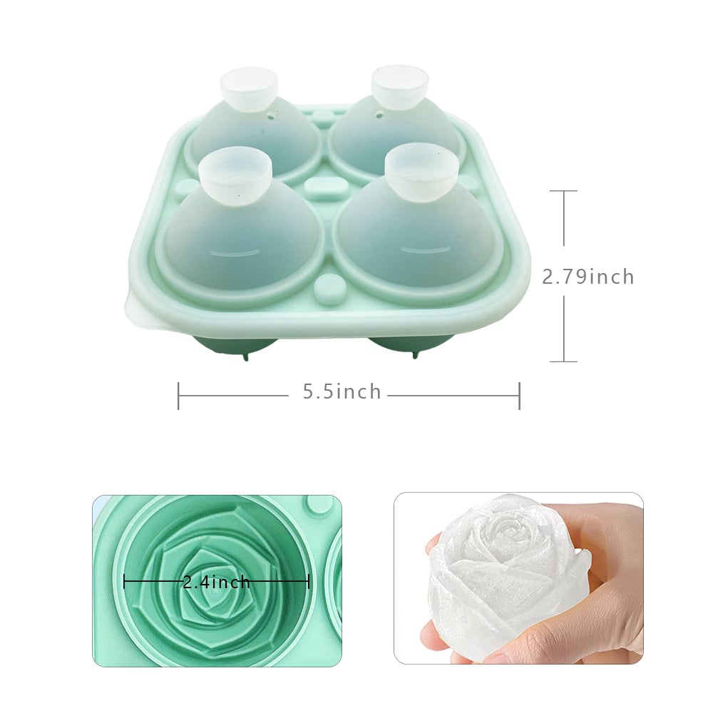 Eiswürfelform Rosen 3D Silikon 6 cm