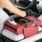 Car Center Armrest with USB Charging – Cup Holder & Storage