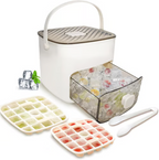 Ice cube tray with lid and storage box