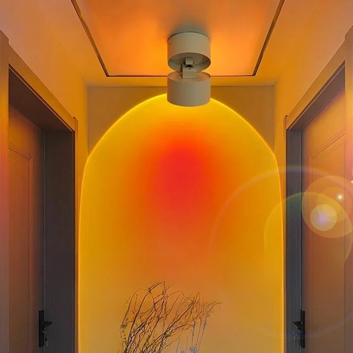 LED Sonnenuntergang Wandstrahler – Warmes Farbverlauf-Licht