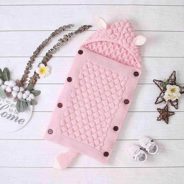 Baby-Schlafsack gestrickt mit Öhrchen und Schwanz