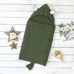 Knitted Baby Sleeping Bag with Ears and Tail