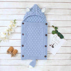 Knitted Baby Sleeping Bag with Ears and Tail
