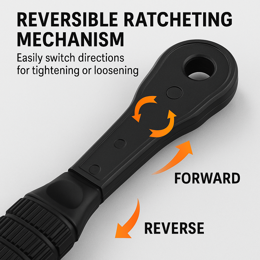 Dual-head ratchet wrench for drill chuck