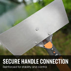 Garden scraper with manganese steel blade and wooden handle