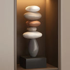 Stone sculpture with stacked elements – balance and calm
