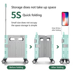Foldable transport trolley with stair wheels