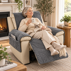 Sesselschoner Relaxsessel Blattmuster Mikrofaser