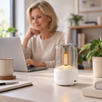 Aroma-Diffuser mit Kerzenlicht-Effekt und Luftbefeuchter