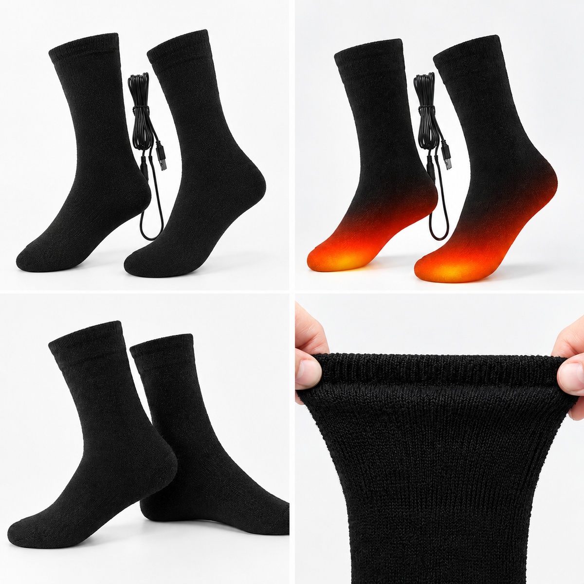 Beheizbare Socken USB mit Schnellaufheizung