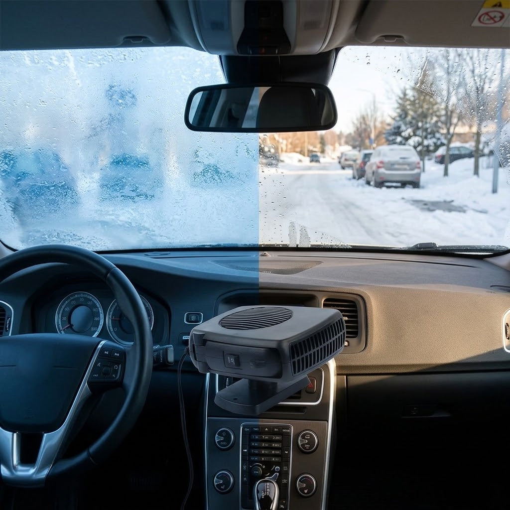 Car heater fan for the cigarette lighter – Compact windshield defroster & auxiliary heater