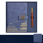 Geschenkset mit Notizbuch, Thermoskanne und Stift in edler Box