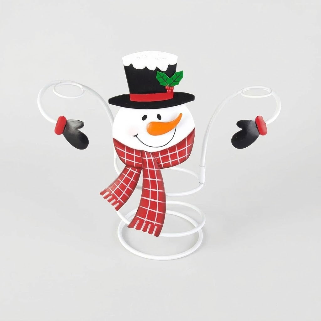 Metal Christmas Figurine Bottle Holder, Table Decoration for Wine Bottles