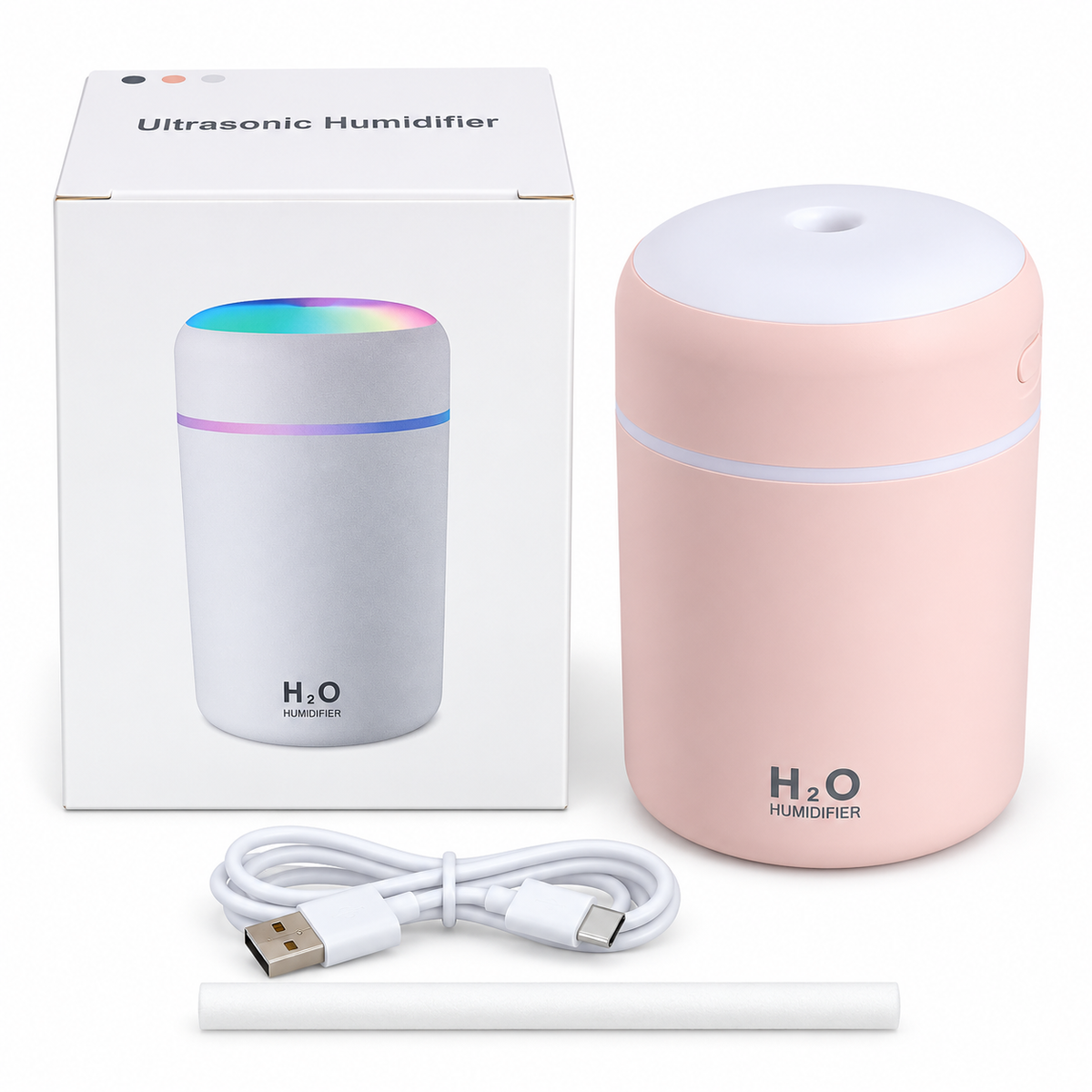 Luftbefeuchter Ultraschall mit LED-Licht und USB-Anschluss