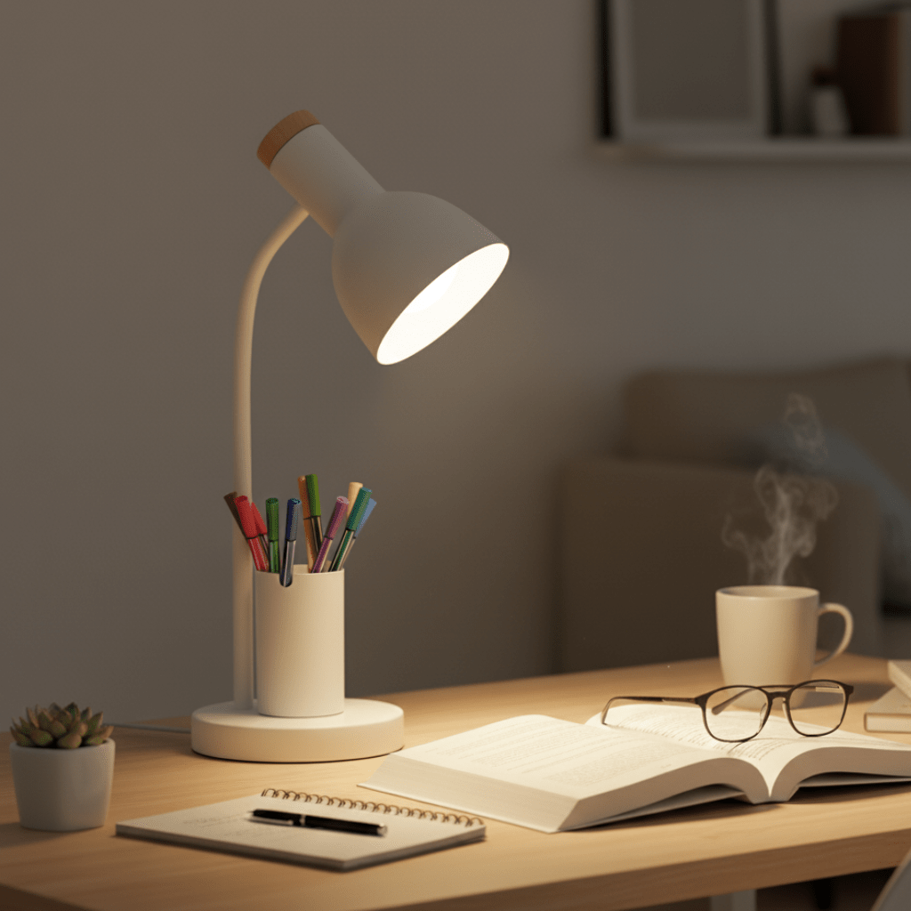 LED-Schreibtischlampe mit Stifthalter