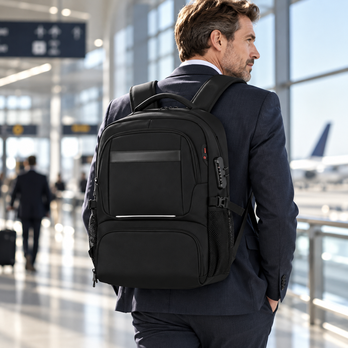 Laptop-Rucksack 17,3 Zoll mit Kühlfach und USB-Anschluss