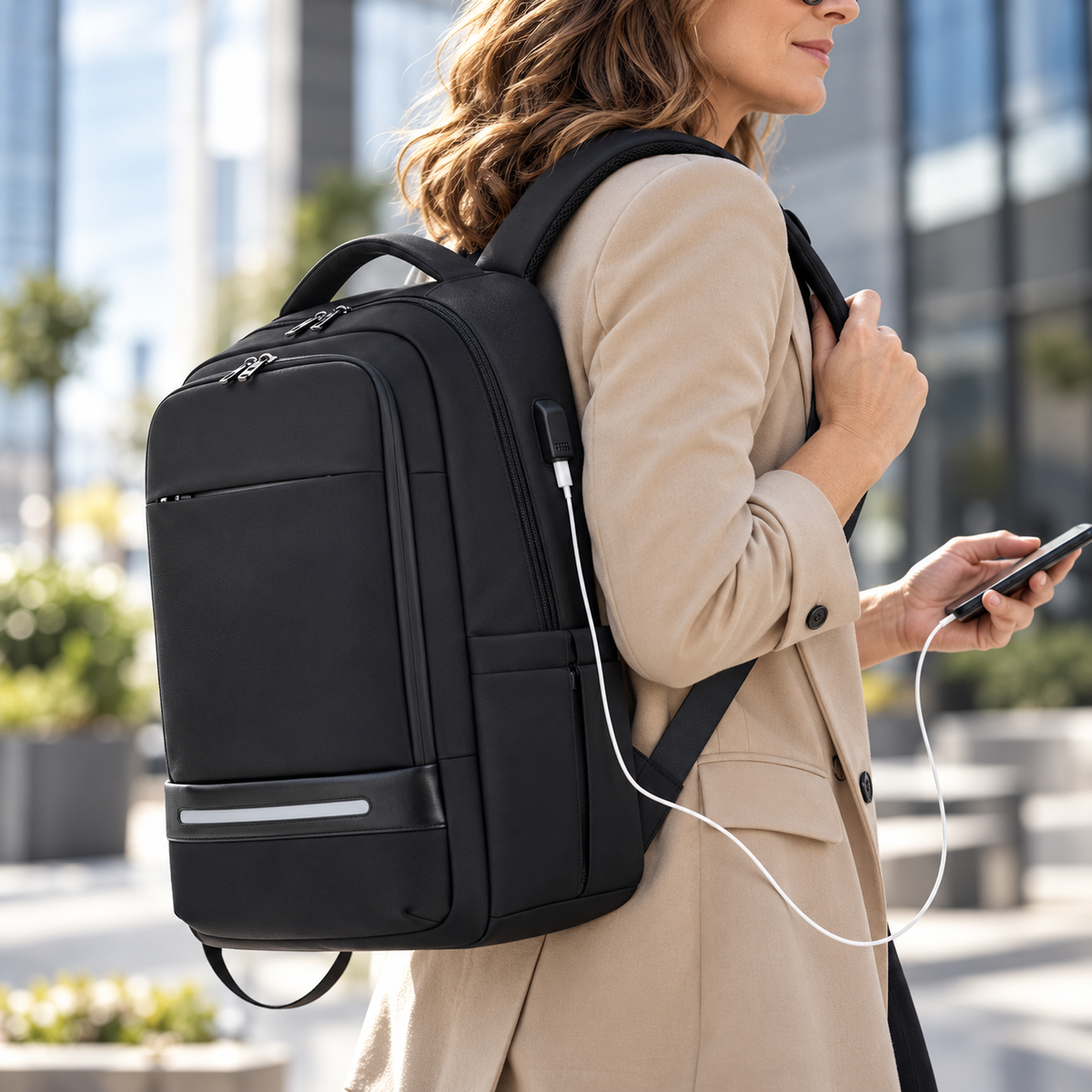 Reiserucksack erweiterbar mit Laptopfach