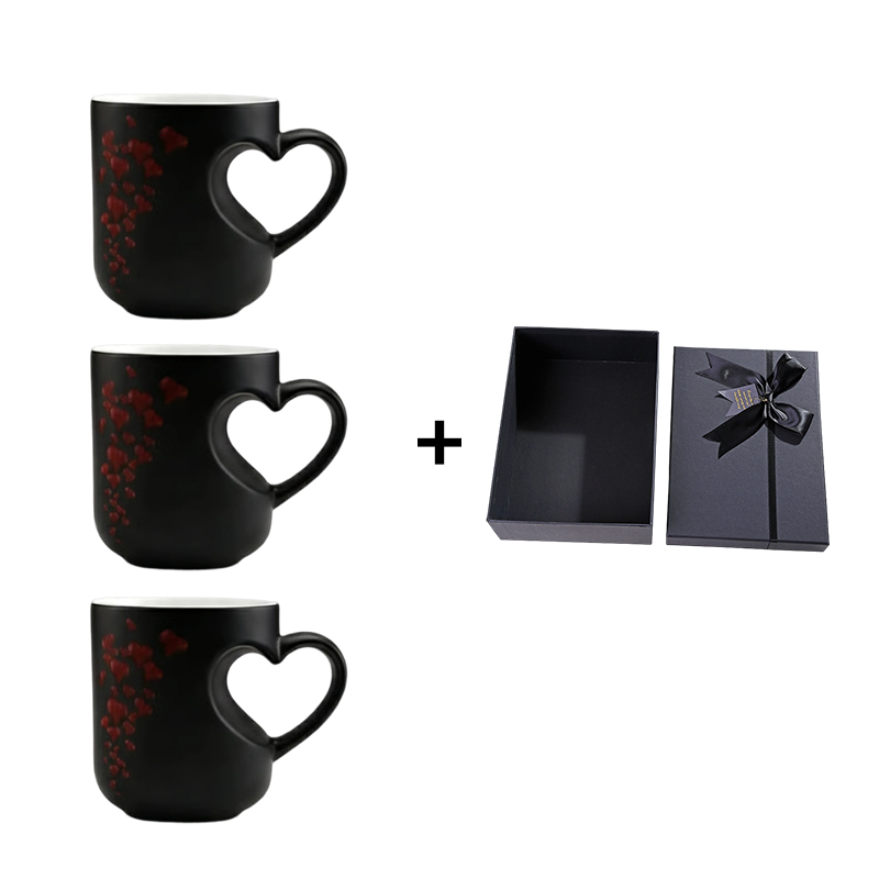 Thermoactive Ceramic Mug Heart Design – Color Change with Heat