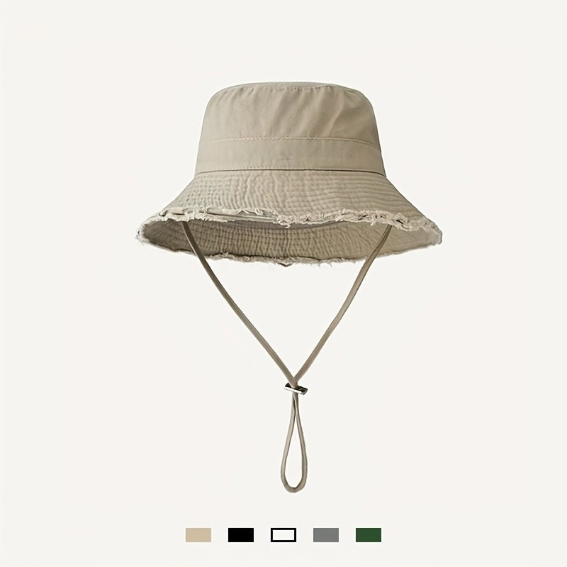 Bucket Hat Baumwolle mit verstellbarem Zugband