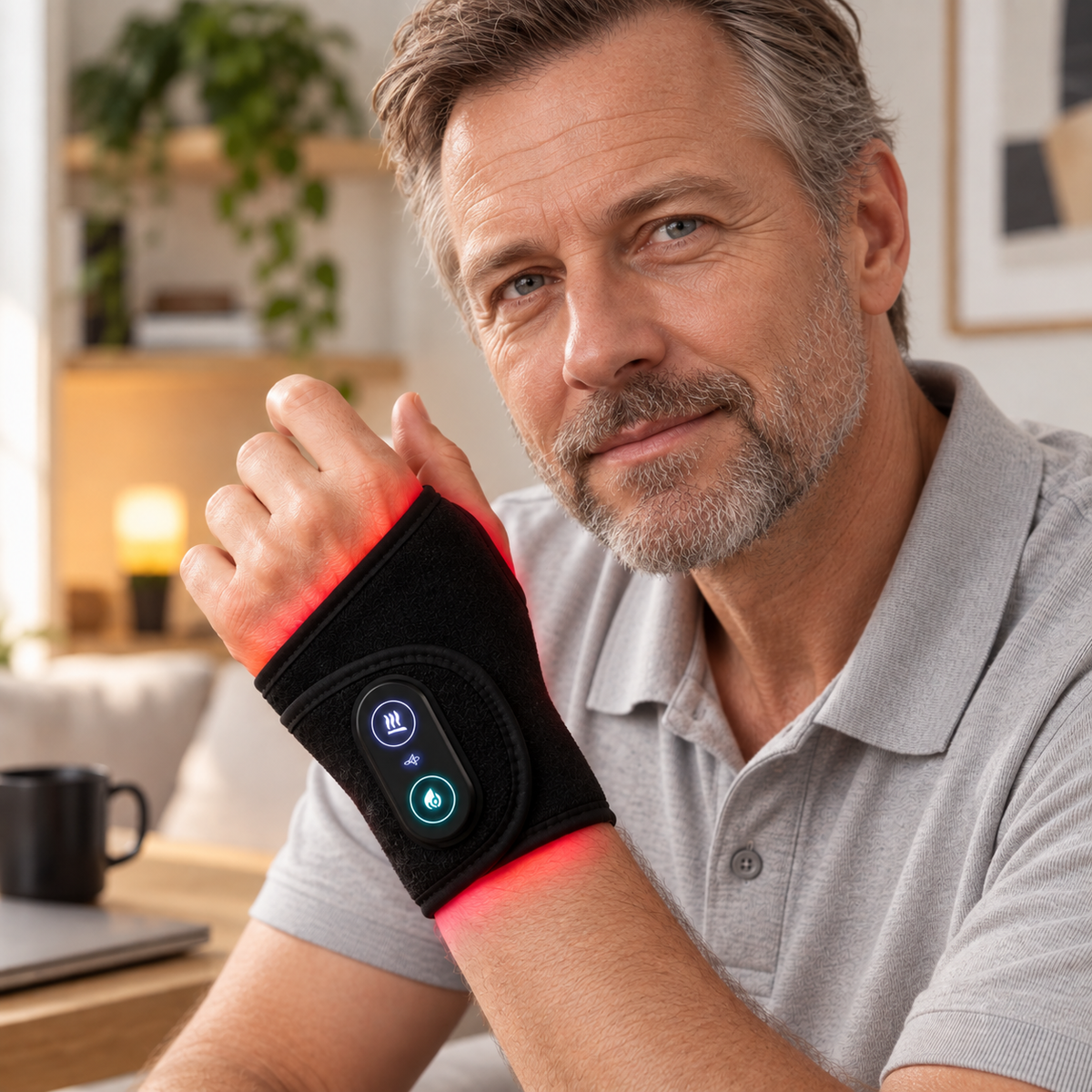 Handgelenk-Therapieband mit Rotlicht-Technologie