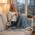 Double-layer cozy blanket - milk fleece with sherpa backing, 120 × 200 to 200 × 230 cm