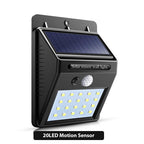 Solar LED wall light with motion sensor – waterproof