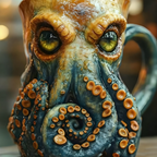 3D Mug with Engine Block Design – Artistic Coffee Cup