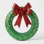 Illuminated LED Christmas wreath, warm white, in green or gold, 30 to 50 cm