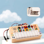 Baby Klavier aus Holz mit Activity-Board, 8 Tasten, Licht & Sound, ab 1 Jahr