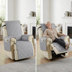 Sesselschoner für Relaxsessel mit 2 Seitentaschen, waschbar – 232 × 63 cm