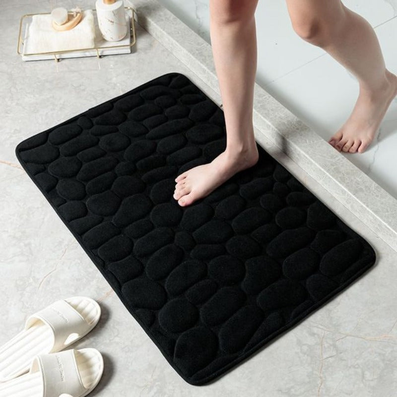 Memory Foam Badematte mit Kieselstein-Design