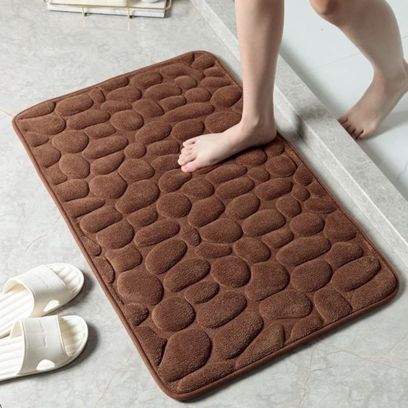 Memory Foam Badematte mit Kieselstein-Design
