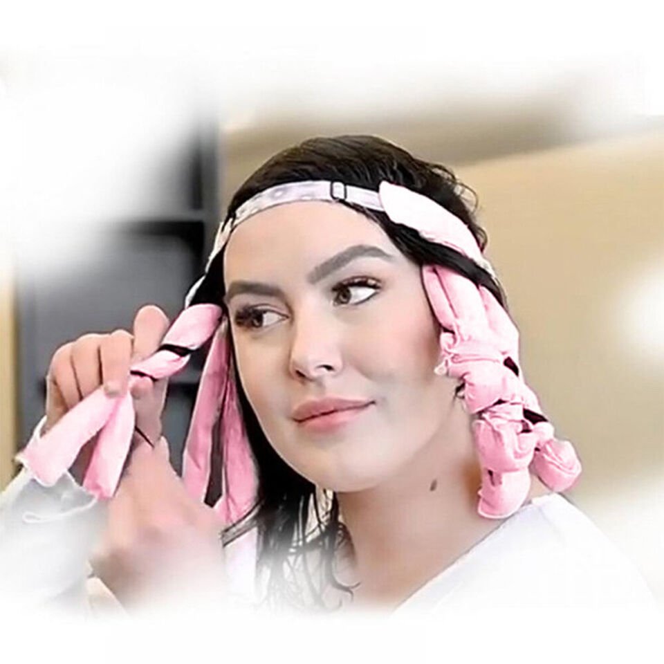 Lockenband Satin für hitzefrei Locken über Nacht