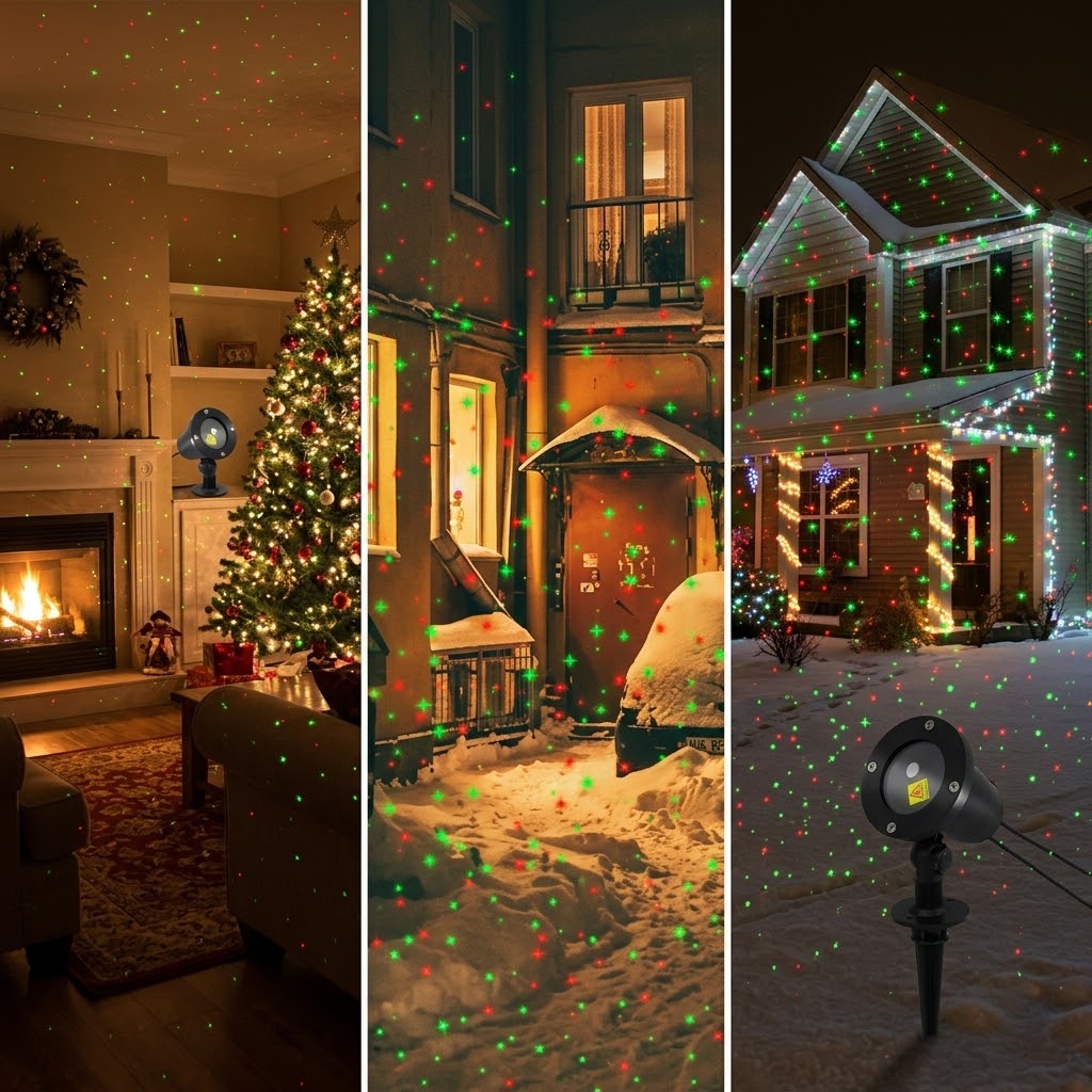 Red/Green Laser Light Projector for the Garden with Remote Control & Timer – Outdoor Use