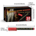 Temporäre Tattoo-Marker Set – 10 Farben mit Pinselspitze -   Mivoza Deutschland