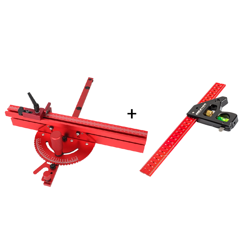 Gehrungsanschlag Aluminium mit Winkelmesser für Tischkreissäge