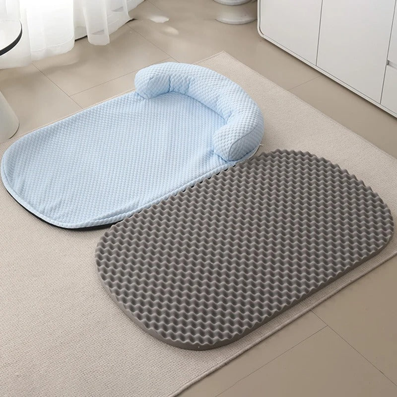Cooling mat for pets with silk cover