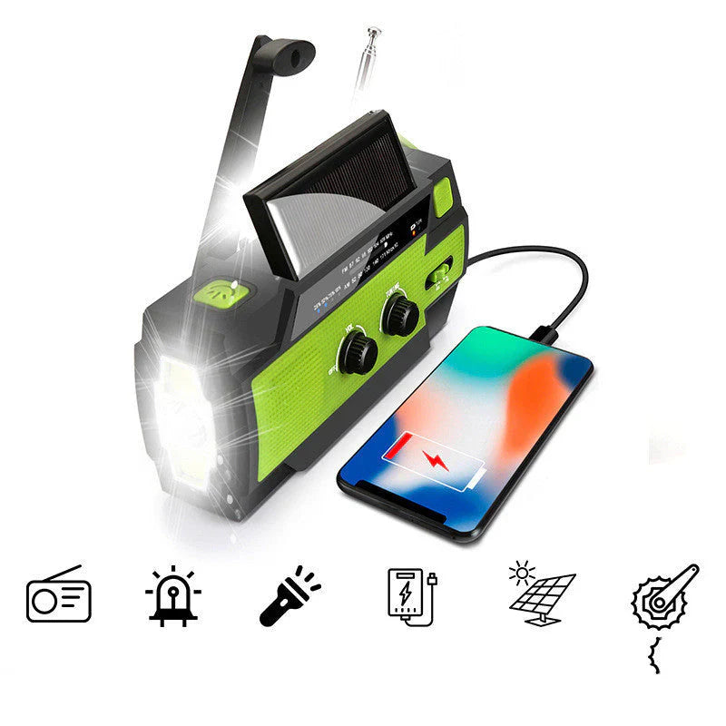 Notfall-Radio mit Solar und Kurbel – Power-Bank für Outdoor