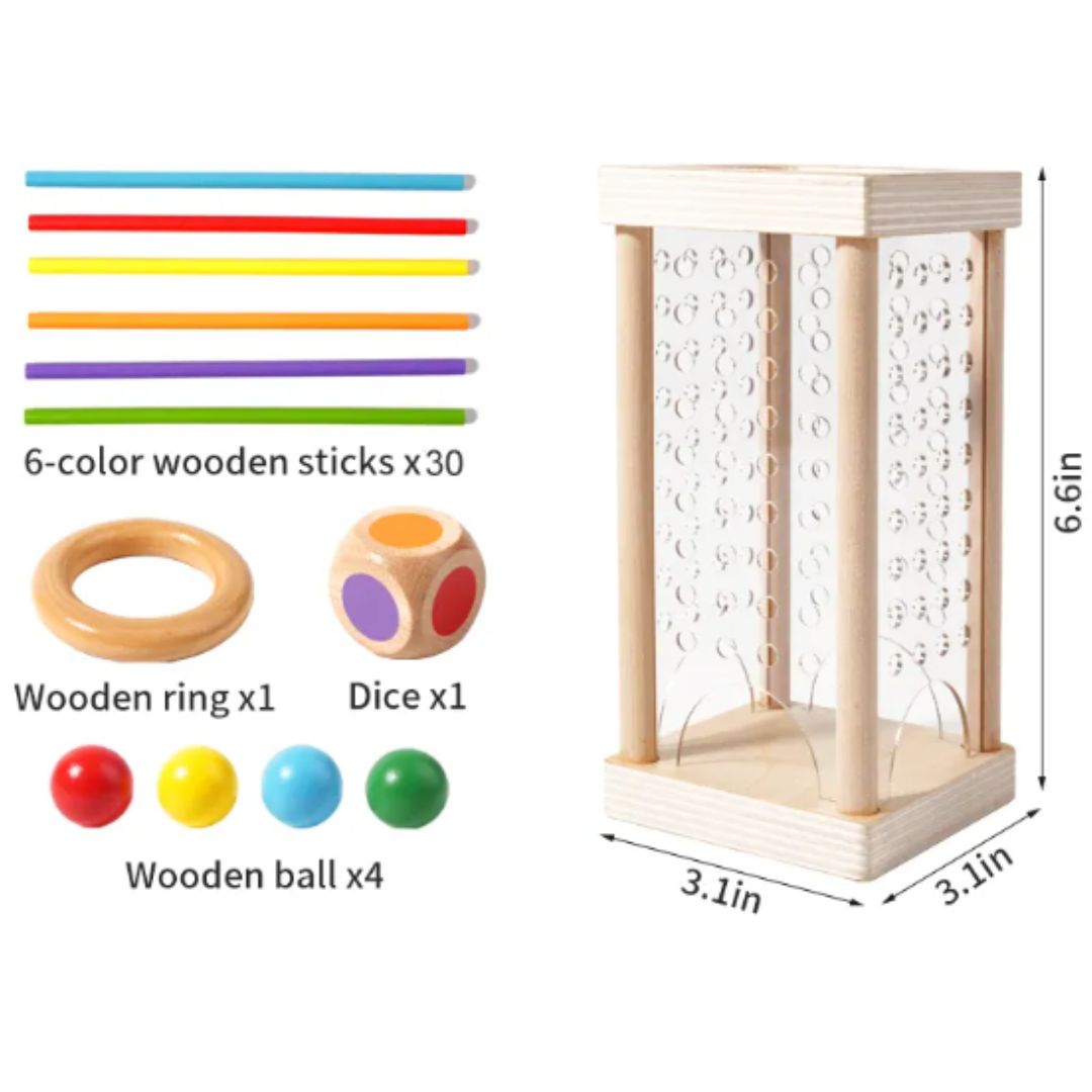 Holzstäbchen-Stapelspiel 3-in-1 – Fähigkeitenaufbau -   Mivoza Deutschland