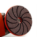 Polishing disc with cooling structure for angle grinders
