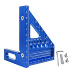 Winkellineal Aluminium mit Messkala und Bohrlöchern